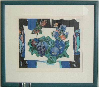 Agostini – Weißer Tisch mit grüner Decke