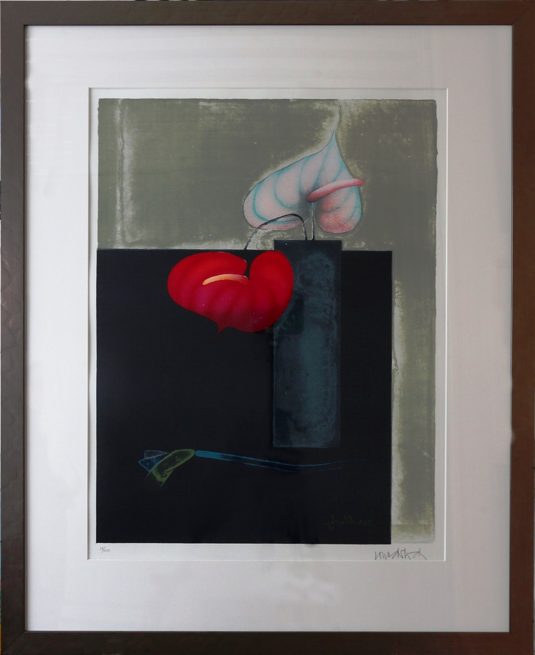 Wunderlich – Vase mit 2 Anturien